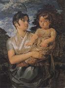 Philipp Otto Runge The Artist-s Wife and their Young Son Norge oil painting reproduction